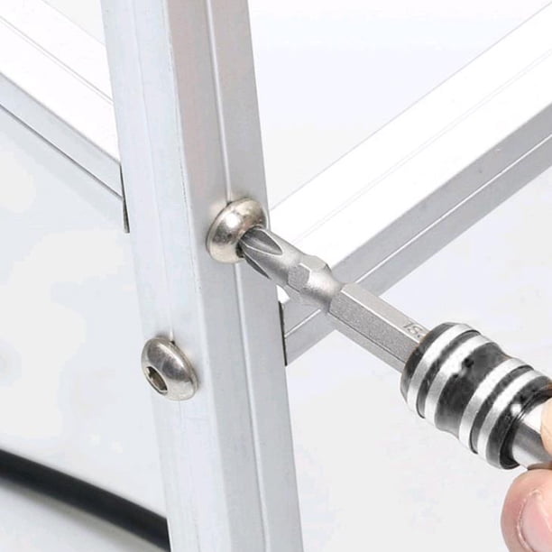 Adaptador de barra de extensión de soporte de puntas de destornillador de vástago hexagonal de 1/4 pulgadas (negro) Ndcxsfigh Para estrenar