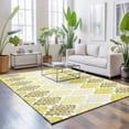 thumbnail image 3 of Large Area Rugs 8'x10', Yellow Boho Flowers Carpet Runner Indoor Outdoor Rugs Home Decor Aesthetic, Modern Luxurious Geometric Floral Non Slip Mats Washable Accent Rug for Living Room Bedroom, 3 of 8