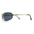 thumbnail image 6 of Rimless Narrow Rectangle Wrap Luxury Metal Rim Oversized Sunglasses Gold - Black, 6 of 8