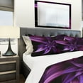 thumbnail image 4 of Designart 'Fractal Flower Purple' Modern & Contemporary Bedding Set - Duvet Cover & Shams, 4 of 4