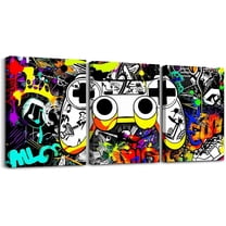 Hieng Kids Ice Hockey Canvas WallGraffiti Styles Hockey Office Wall Artwork Posters Winter Sports Game Pictures Bathroom Bedroom Dinning Room Hockey Wall Painting