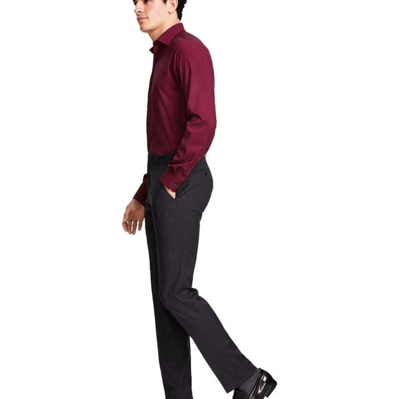 Alfani Mens Alfatech Dress Pants Slacks, Grey, 32W x 30L