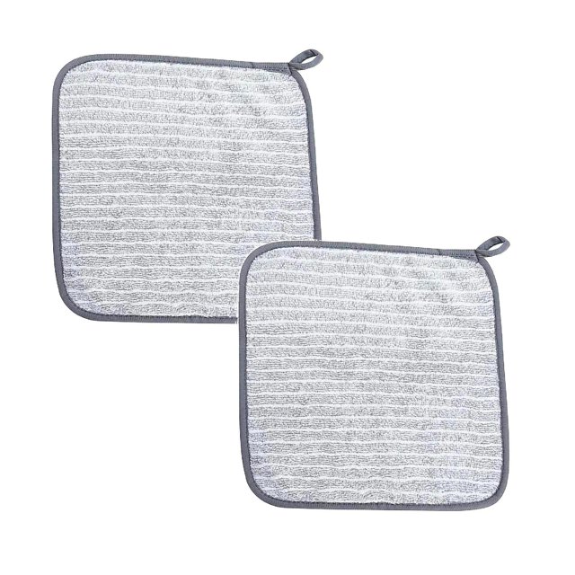 Oleegame 2PC Ten Dollar Items Microfiber Cleaning Rags For Washing Dishes Highly Absorbent Cleaning Towels Lightweight Microfiber Cloth Window Clean Cloth Gray