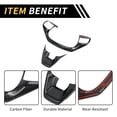 thumbnail image 4 of Accesorios Únicos 1 Juego de Recortes para el Volante para Ford Maverick 2022-2024 Adhesivo Decorativo del Panel del Volante Patrón de Fibra de Carbono ABS Negro, 4 of 6