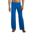 thumbnail image 4 of Afuyipoi Sleep Pants for Men,Solid Color Breathable Drawstring Classic Lounge Pants Blue S, 4 of 9