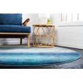 thumbnail image 4 of Rugs.com Hyacinth Collection Rug – 6 Ft Round Blue Medium Rug Perfect For Kitchens, Dining Rooms, 4 of 9