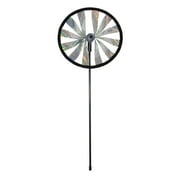 In the Breeze Single Wheel Silver Sparkle Garden Spinner, 8-Inch