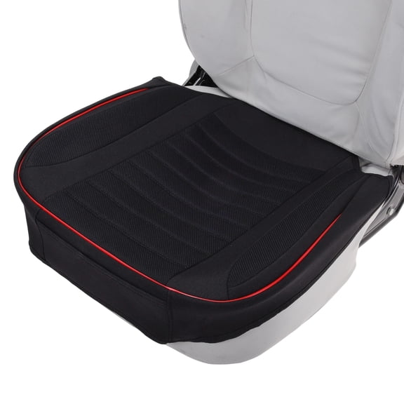 Unique Bargains Car Seat Cover Linen Rectangular Grid Black Car Seat Pad Cover, Rectangle, Universal for Car SUV Truck, 53cmx50cmx2cm, 1 Pcs