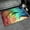 Peacock Feathers, variant on Diatomaceous Earth Bath Mat,Abstract dark flowers in golden line Non-Slip Volume Super Absorbent Fast Drying for Bathroom kitchen mat,Eco-Friendly Easy to Clean 16×24Inch (40 * 60cm)