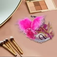 thumbnail image 4 of Unique Bargains 1 Pc Dancing Queen Feather Half Face Party Mask for Masquerade Party Pinkish Purple, 4 of 4