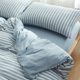 thumbnail image 3 of Nvzi Juego de sábanas, juego de sábanas y fundas de almohada, juego de cama individual, ropa de cama de hotel, decoración del hogar (azul), 3 of 5