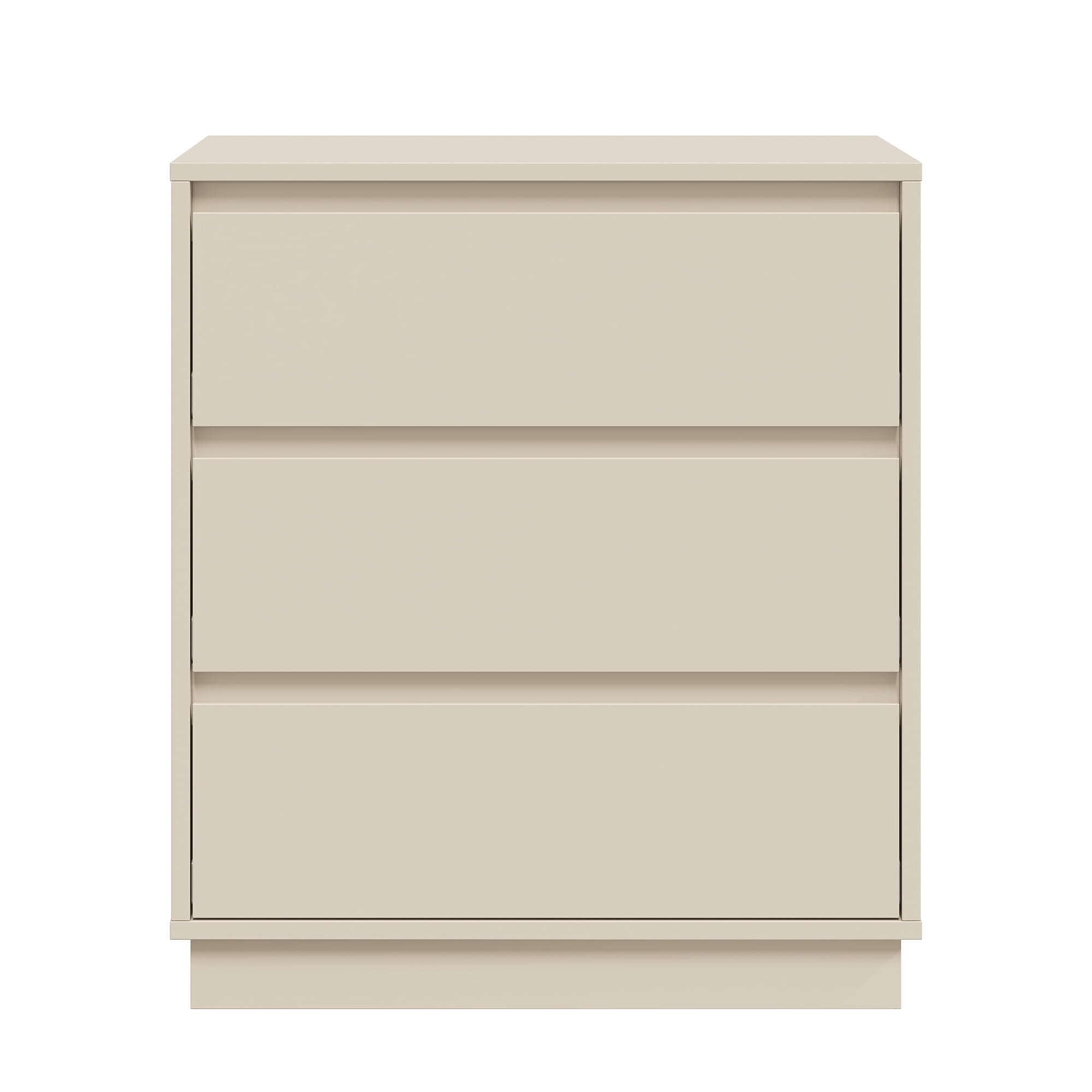 May in Color Wide Nightstand with 3 Drawers Set of 2, Nightstand for Bedroom, Large End Table Bedside Table for Home and Office, Beige