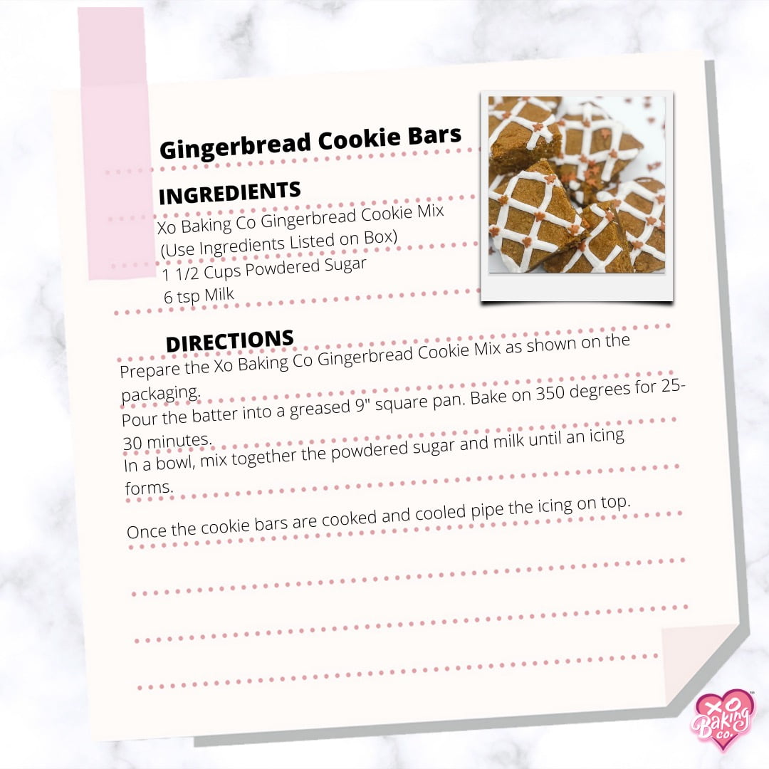 XO Baking Co. Gluten Free Gingerbread Gourmet Cookie Mix; Non-GMO, No Preservatives, No Artificial Flavors or Colors, 16.8oz