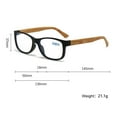 thumbnail image 2 of Men Yellow Wood Grain Reading Glasses 1.00, Women Anti-blue light Spring Hinge Square Readers +1.00 Strength, 2 of 5