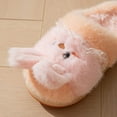 thumbnail image 4 of Tisuna Girls Boys Slippers Child Rabbit Print Soft Sole Easy On Shoes Cute Comfortable Autumn Winter Kids Plush Slippers Orange Size 10-10.5 Years, 4 of 6