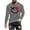 Gray, variant on Long Sleeve Tee Shirts for Men Graphic 3D Smiling Face Print Casual Pullover Big and Tall Crewneck Sweatshirts Sports Tees