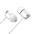 thumbnail image 3 of Auriculares intrauditivos Auriculares deportivos con cable de 3,5 mm Auriculares estéreo Auriculares para teléfono móvil con micrófono, Blanco Plata Inevent EL2746-02B, 3 of 7