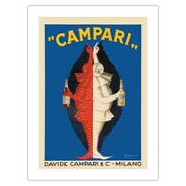 Campari - Davide Campari & Co. - Milano Italy - Vintage Advertising Poster by Leonetto Cappiello c.1921 - Fine Art Matte Paper Print (Unframed) 24x32in