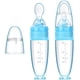 thumbnail image 1 of 2 piezas de biberón de silicona para bebés, cuchara, alimentador de alimentos para bebés con base de pie para bebés de 0 a 24 meses, dispensación y alimentación azul Jormftte WMZY-208-1, 1 of 7