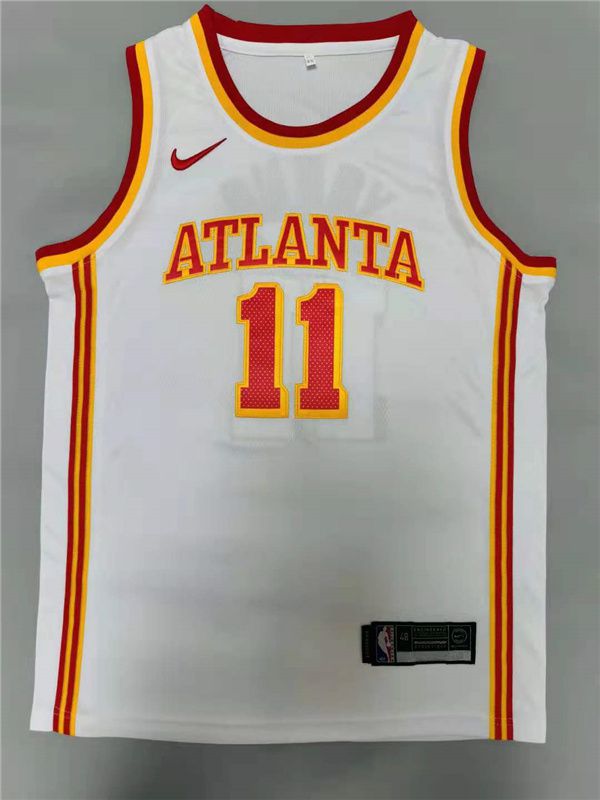 Men Atlanta Hawks 11 Young White 2021 