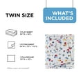 thumbnail image 5 of Regency Heights Twin Size Cotton Flannel Sheet Set, 3-Piece Flannel Bed Sheets Twin, 100% Cotton Bed Sheets Set with Deep Pocket, White Village Print, 5 of 6