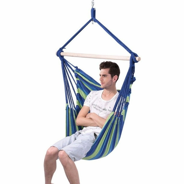 Hanging Rope Hammock Chair Swing Seat for Indoor or Outdoor Spaces,250lbs Capacity,2 Seat
