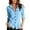 A-Light Blue, variant on Elwylmiz Women's Striped Button Down Shirts Collared Long Sleeve Tops with Chest Pockets Casual Work Shirt