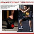 thumbnail image 4 of Signature Fitness Adjustable Sand-Filled Kettlebell Set, Black, Color-Coded Yellow/Green/Blue/Red Marks, Available in 30LB, 45LB, and 50LB Sets, Home Strength Training Equipment, 4 of 6