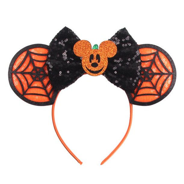 2023 Disney Castle Fireworks Mickey Ear Headband Lentejuelas Bow Girl Cosplay Hairband Adulto / Kid Party Gift Niños Accesorio para el cabello Gao Jinjia LED