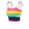 thumbnail image 6 of INSPIRE CHIC Women's Striped Tie Spaghetti Straps Summer Cami Tube Tops M Multicolor Tiedye, 6 of 9