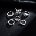 thumbnail image 3 of 1 Juego De Anillos De Calavera Punk De Plata Para Joker Accesorios De Joyería De Moda, 3 of 3