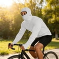 thumbnail image 4 of CCRFTGI Shirts for Men Upf 50+ Sun Protection with Mask Long Sleeve Shirt Casual Outdoor Hiking Swimming Fishing Rash Guard Shirts White XL, 4 of 7