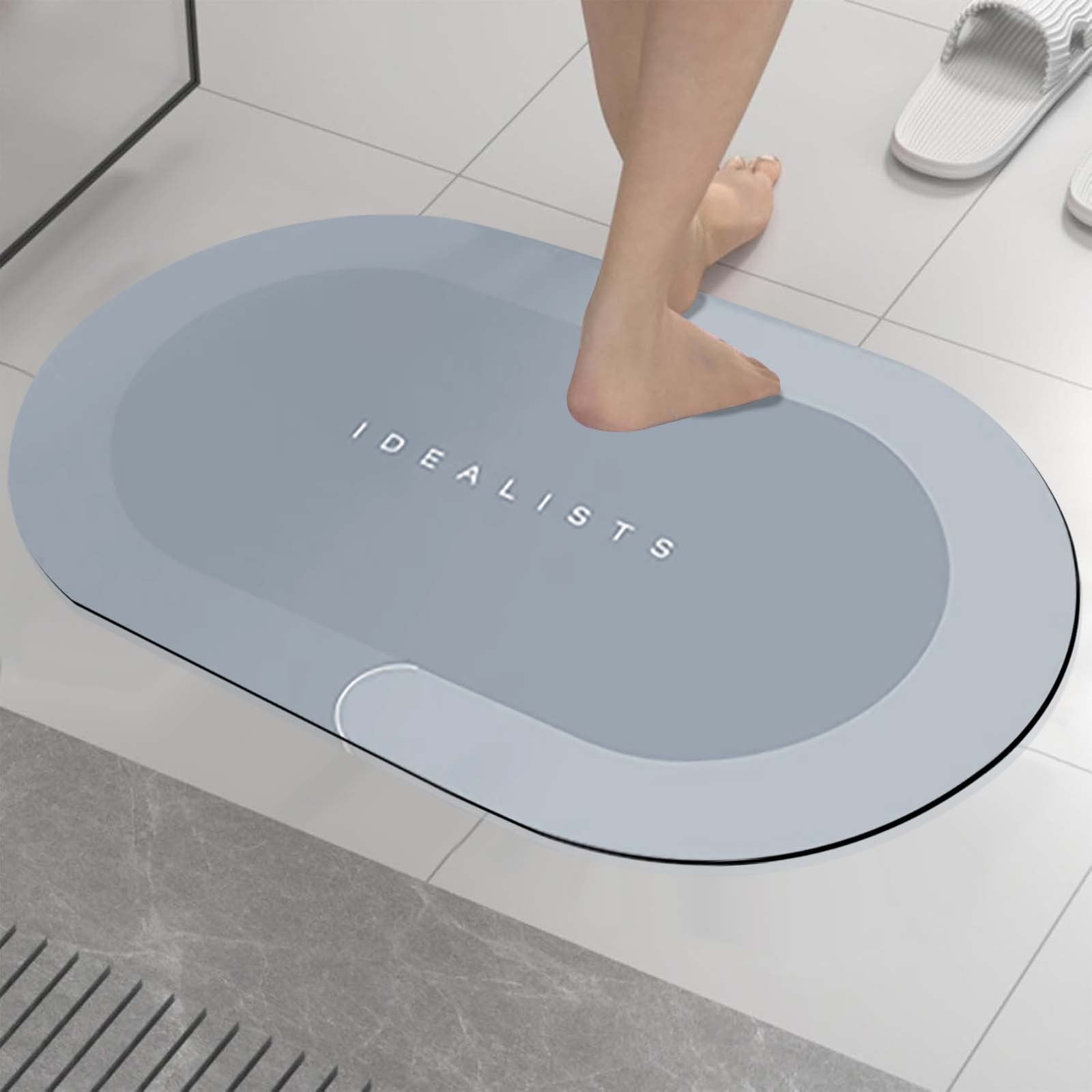 Antqov Bath Mat, 16x24" Non Slip Bathroom Rugs, Quickly Dry Absorbent Bathroom Floor Mats Shower Rug for in Front of Bathtub Shower Decor