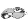 thumbnail image 5 of FRCOLOR 1 Set Silver Stainless Steel Non Stick Wok With Handle and Lid, 5 of 8