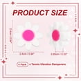 thumbnail image 2 of Uxcell Tennis Dampener, Flower Silicone Tennis Racket Dampeners Racket Shock Absorber to Reduce Vibration Soft Cute Fitting for (Players/Universal Fit for All Racquets) 4Pcs & Pink, 2 of 7