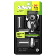 Gillette Labs Razor with Exfoliating Bar - Includes 5 Refills and Wall Hanger