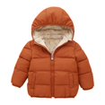 thumbnail image 5 of GYRATEDREAM Winter Coats for Toddler Kids Baby Boys Girls Padded Light Puffer Jacket Outerwear Infant Down Teddy Bear Jacket with Hoods for 4-5Y Brown, 5 of 7