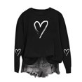 thumbnail image 6 of Valentine Shirts For Women Cute Casual Heart Print Graphic Sweatshirt Funny Crew Neck Plus Size Long Sleeve Pullover Tops, 6 of 6