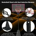 thumbnail image 6 of Portable Basketball Hoop Outdoor for Kids/Teens/Adults, Segmart 44inch Basketball Hoop Goals Systems with Wheels, 8Ft-10Ft Height Adjustable Basketball Hoop with Rebounder in Backyard/Courts/Indoor, 6 of 9