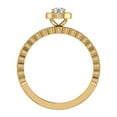thumbnail image 3 of Round Brilliant Halo Diamond Engagement Ring for Women Stackable Luscious Milgrain Design 18K Gold 0.85 carat (G,VS1), 3 of 5