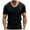 Black, variant on yillto Mens Basic Shirts Short Sleeve V Neck Solid Color Casual Tee Big and Tall Summer Soft Tshirts