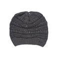 thumbnail image 1 of Bonnets Tricotés d'Hiver avec Sequins - Gris Foncé, 1 of 2