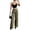 Army Green, variant on Wide Leg Work Pants for Woman Stretchy Office Slack Pants Pull on Business Trousers with Pockets Gray L