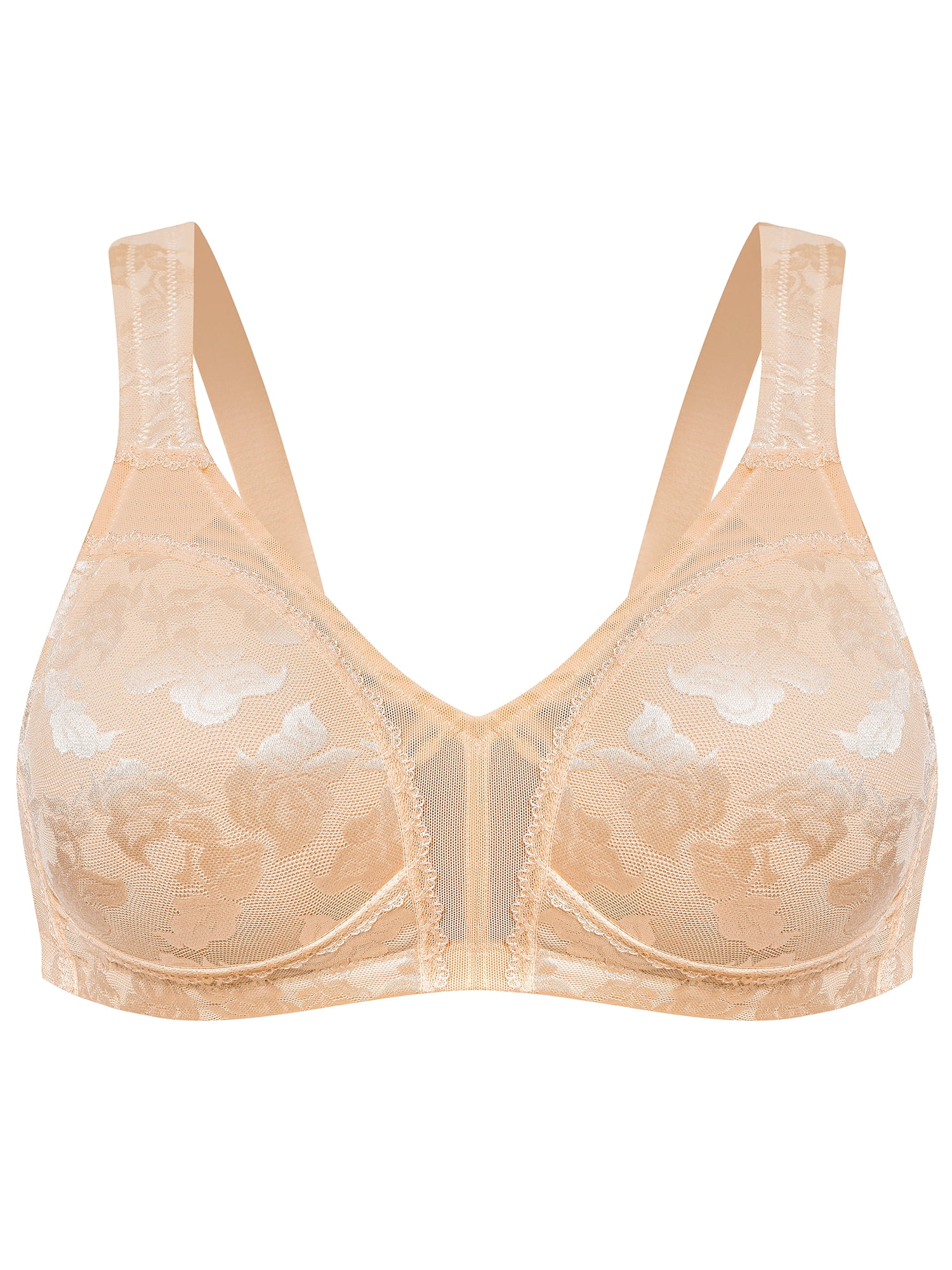Deyllo Women Minimizer Bras Plus Size Push Up Full Coverage Bra Soft Cup Non Padded Comfort Dark Beige Bras Clothes-Size 46G