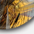thumbnail image 3 of Designart - Fractal Yellow Connected Stripes' Abstract Circle Metal Wall Art, 3 of 4
