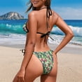 thumbnail image 5 of Uourmeti Women's Tropical Floral Hummingbird Halter Bikini Set - Two Piece Triangle Swimsuit for Beach Vacation & Pool Party, 5 of 9