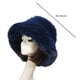 thumbnail image 5 of Sombrero de pescador harmtty de gran tamaño, esponjoso, de ala ancha, suave, con orejas gruesas, de piel sintética, térmico de invierno, para mujer, para uso diario, azul cielo, 5 of 8
