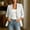 White, variant on Women's Summer 3/4 Sleeve Blazer Lightweight Breathable Fully Lined Slim office Jacket with Pockets Gray XL(XL)