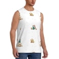 thumbnail image 2 of Balery Rabbit Blowing Dandelions Camisetas sin mangas para hombre, absorbe la humedad y protege contra el mal olor.-Small, 2 of 7