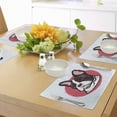 thumbnail image 4 of Ambesonne Animal Place Mats Set of 4, French Bulldog Hipster, Standard Size, Pink Brown, 4 of 6